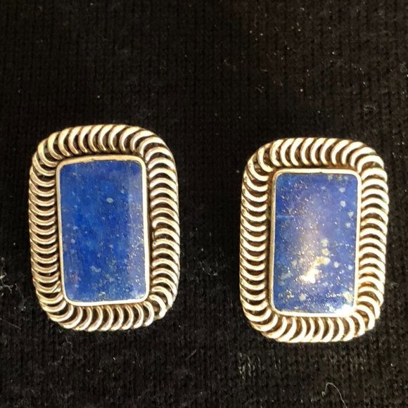 Jewelry - Lapis Sterling Silver Clip Earrings